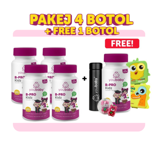 BPRO30 4 Botol Free 1 Botol + Free Lunch Box + Thermos LED